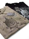 Man t-shirt in black with a digital psychedelic zodiac print 